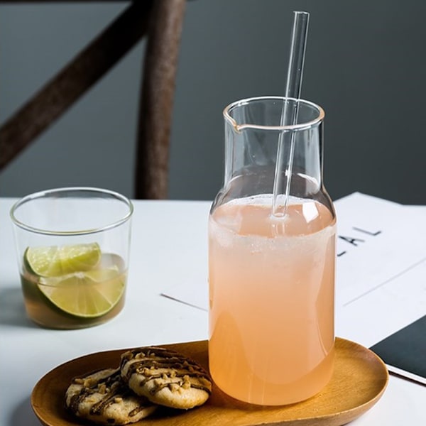 Glaskruka En kopp Set Glas kaffe Mjölkkopp Transparent enkel drickskruka