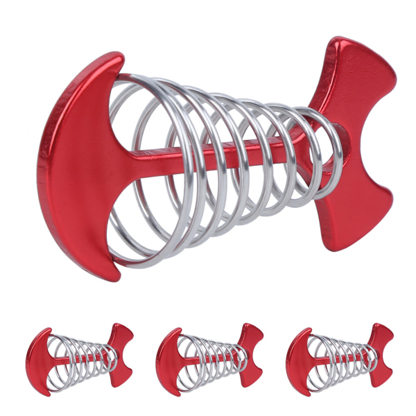 4 stk Fishbone Teltplugger Aluminiumlegering Gulv Mark Spikkrok Telt Vindrep Spenne