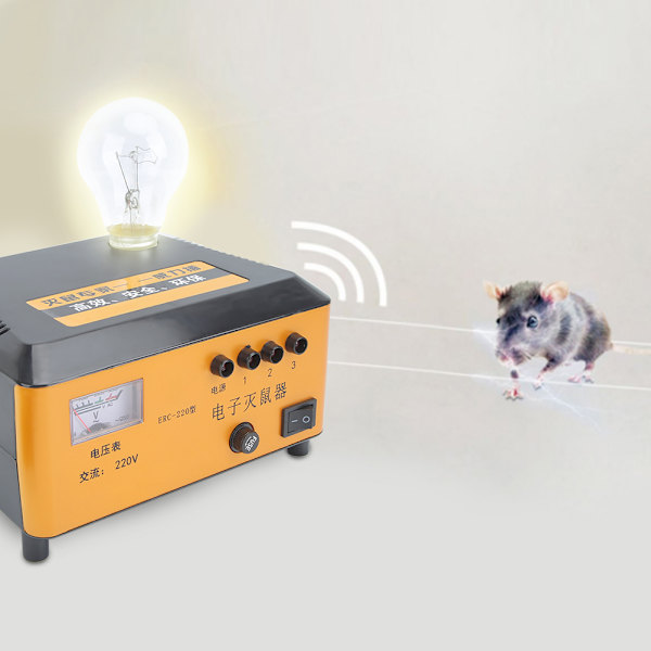 Elektronisk högspänningsmus Råttdödare Gnagaravstötare Trap Zapper Skadedjursbekämpning CN 220V