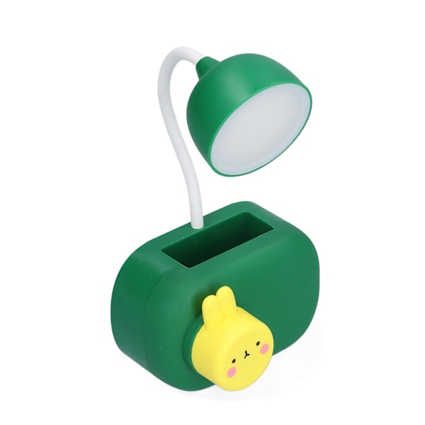 Bordlampe Tegneserie Kaninmønster LED Skrivebordslampe med Blyantspidser USB-kabel til Studieværelse Soveværelse Kontor Gave