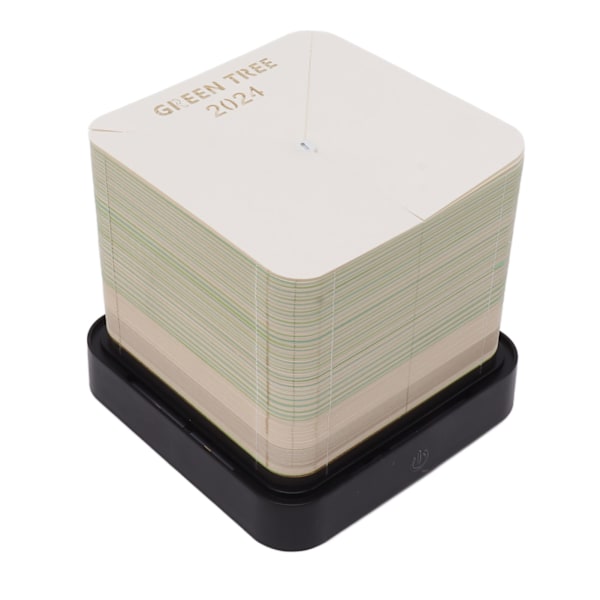 3D Paper Art Calendar Multifunktionell naturtrogen dekoration 2024 Kalender Memo Pad för Home Desk Office Grön
