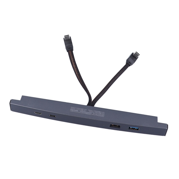 USB-hub Lång Slank Multifunktionell Grå Bärbar USB-dockningsstation Ersättning för Tesla Model 3 Y