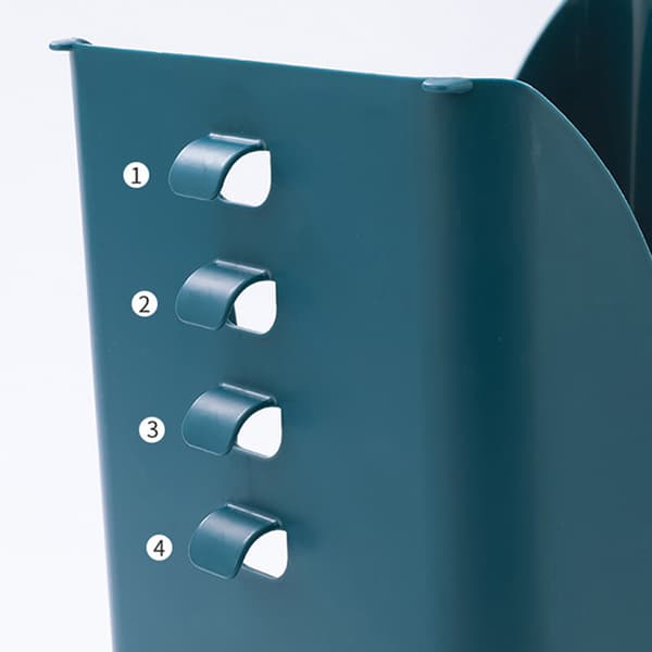 Plastic Trash Can Expandable Garbage Bag Holder Large Capacity for Kitchen Bathroom Blue Gray