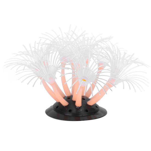 Kunstig Solsikke Korall Silikon Simulering Vandplante Akvarium Akvarie Dekoration Orange