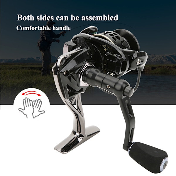 Metall Spinnhjul för Höger/Vänster Hand, Utbytbart, Saltvattenfiske, Baitcasting, GTS 4000