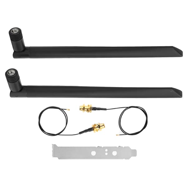 2 stk IPEX4 til SMA-kabel for M.2 WiFi Bluetooth-forlengelse med 2 stk 8dB-antenne