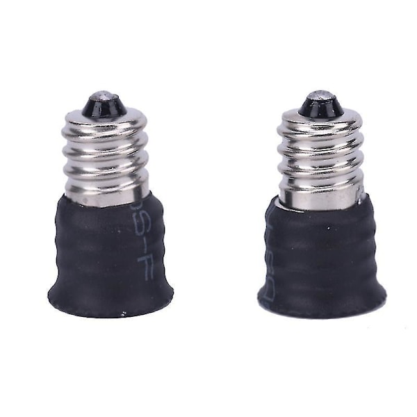 Svart E12 till E14 LED-lampa Konverteradapter - 2 st