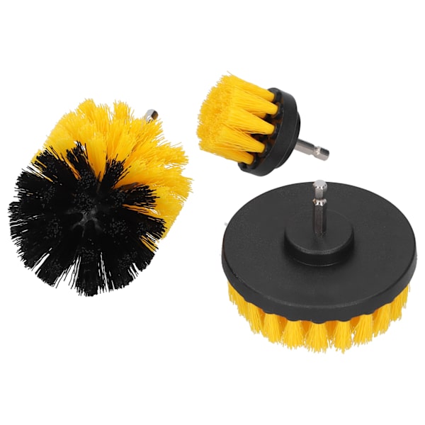 Borrborstefäste Set Nylon Hair Power Scrubber Borste Golvplattor Rengöringsverktyg Gul