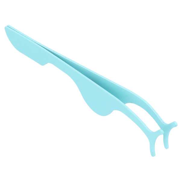 Bärbar lösögonfransapplikator Rostfritt stål lösögonfransar Pincett Clip Makeup ToolFluorescerande Blå