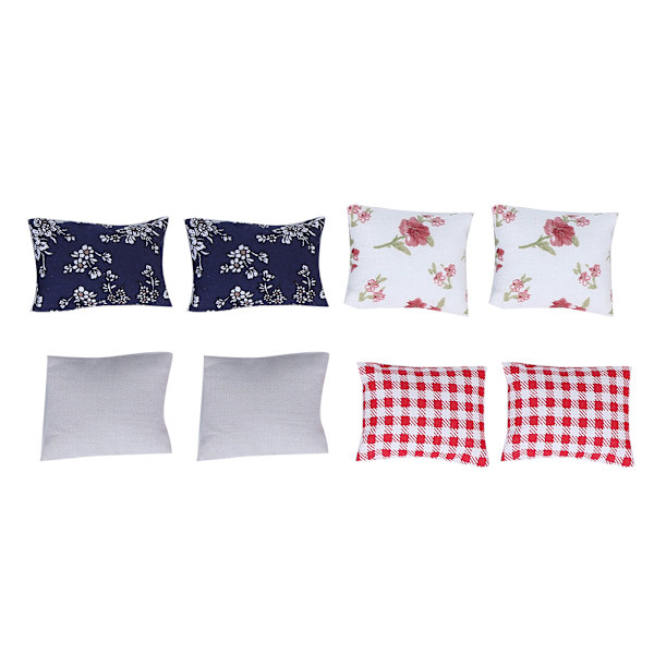 8 stk 1:12 Dukkehuss Miniatyr Simulerede Puder Møbelmodel Legetøjstilbehør Sofa Pude
