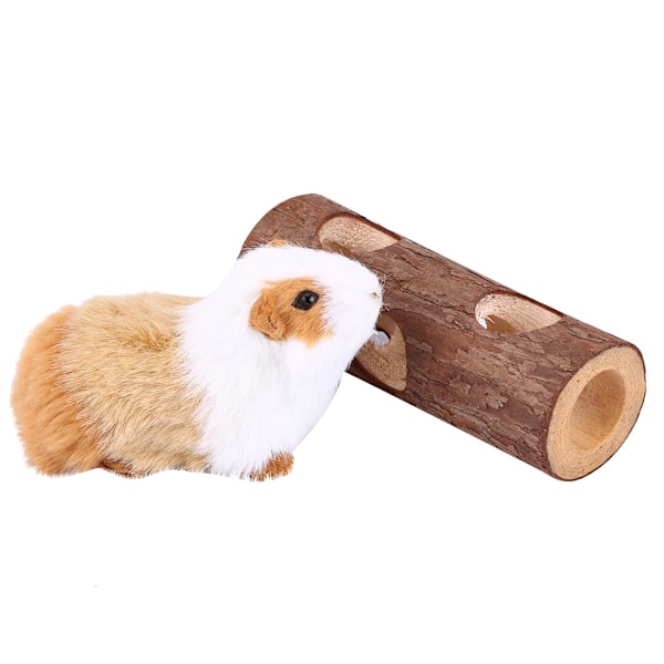 Djurtunnel Träningsrör Tuggleksak för kaniniller Hamster marsvin (S)