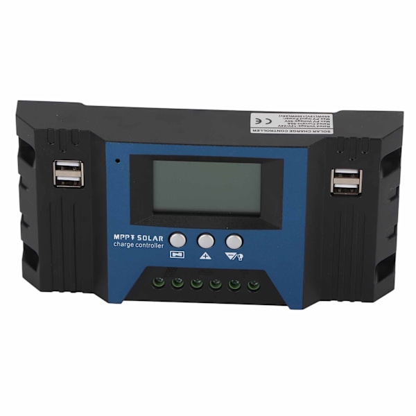 12V 24V Solcellsladdningsregulator 4 USB-portar 5V 2.5A Justerbara parametrar LCD-display för hem RV båt 50A