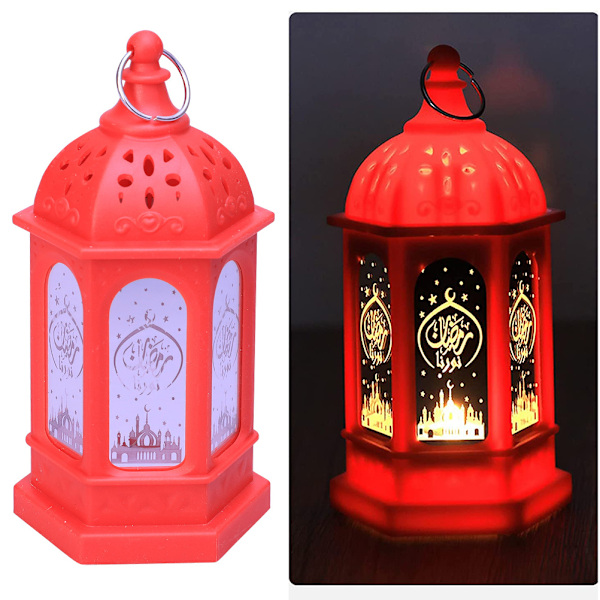 Ramadan Lantern Festival LED elektronisk nattljus dekoration bordslampa Ramadan dekoration LED Eid Mubarak nattlampa för heminredning