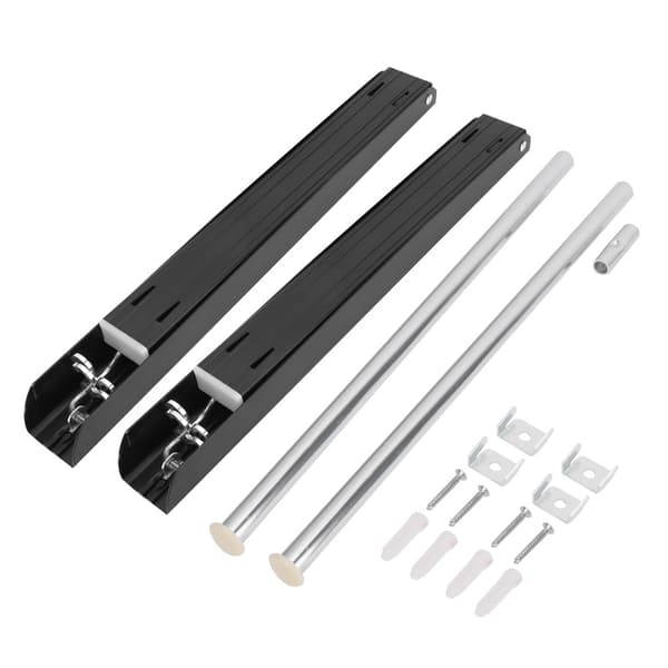 80 cm Rod Retractable Foldable Clothes Drying Rack Double Bracket Wall Hanger for Hotel Balcony