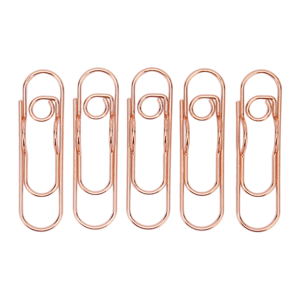 20 st Metall Pennklämmor Roséguld Robust Elektropläterad Lätt Stark Fästning Bok Pennhållare för Kontor Skola Möte
