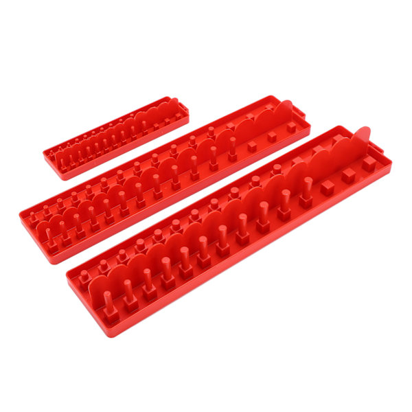 3-pack Socket Organizer Fack Set - Förvaring av Hylsor - Multifunktionell för Bilreparation Verktygslåda