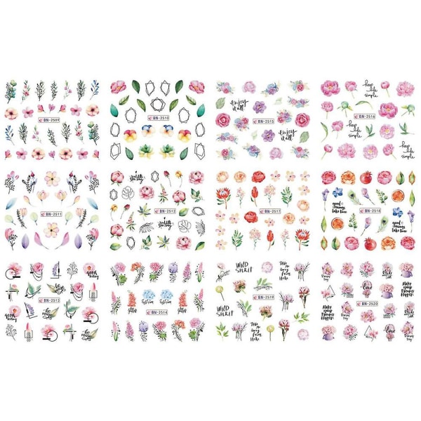 Butterfly Cherry Blossom Nail Sticker Type 12