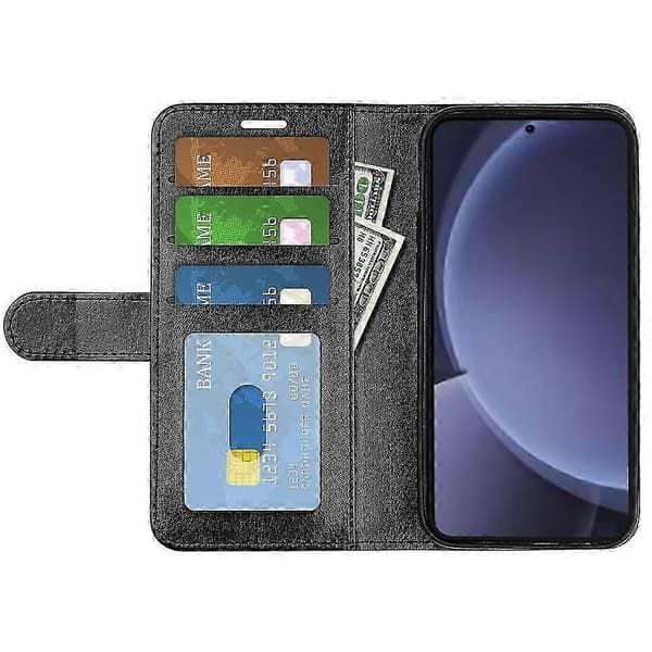 Plånboksfodral till Samsung Galaxy S25 Crazy Horse Texture Stand Lädertelefonskydd Vit[LD] Black