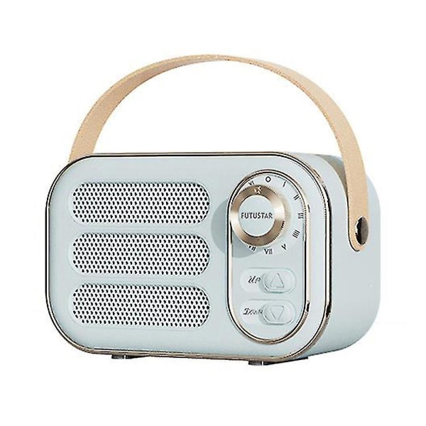 Bærbar musikafspiller Bluetooth Trådløs Mini Retro genopladelig højttaler Radio Outdoor Travel blue