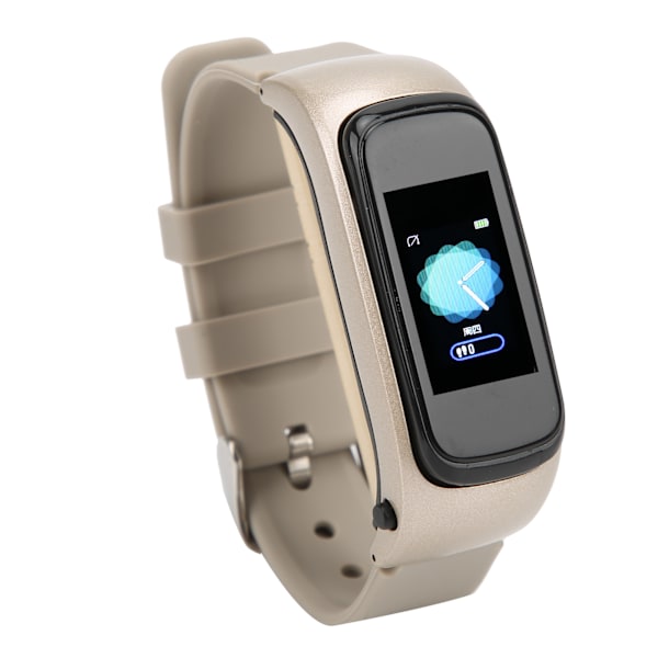 2 i 1 trådlös Bluetooth-hörlurar Armband Smartwatch Sports Monitor Armband FitnessGolden