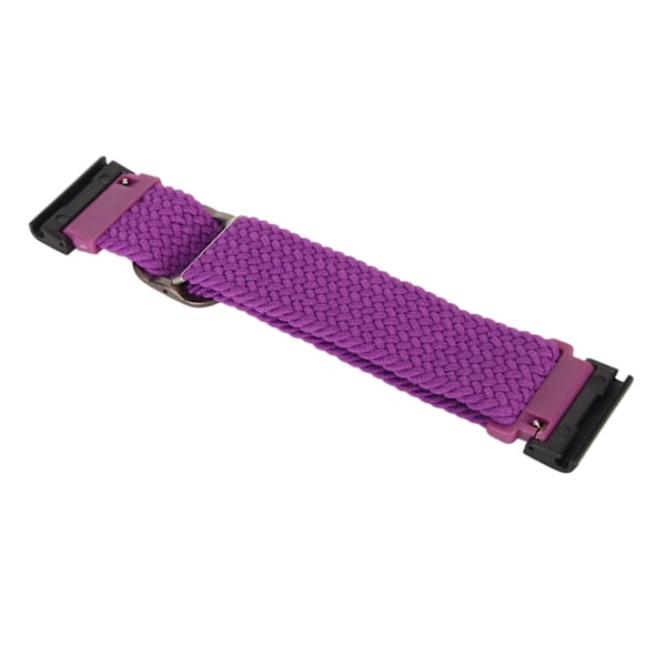 22 mm flettet klokkebånd 26 mm spenne justerbar elastisk spenne lukking Flettet erstatningsrem for Fenix ​​7X Lilla