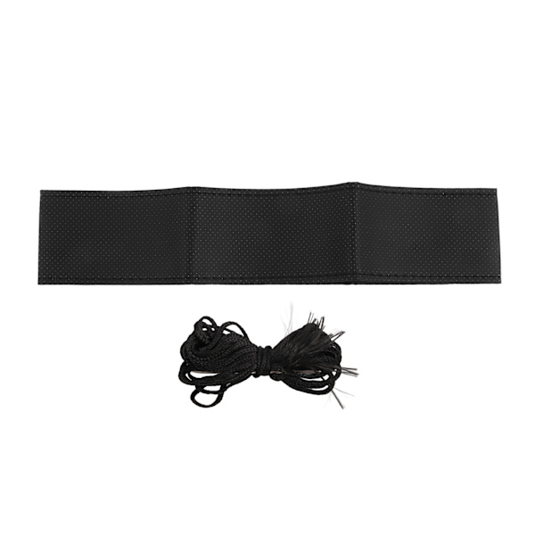Styrningshjulssömnad Wrap med nål tråd svart DIY handsydd cover för bil lastbil