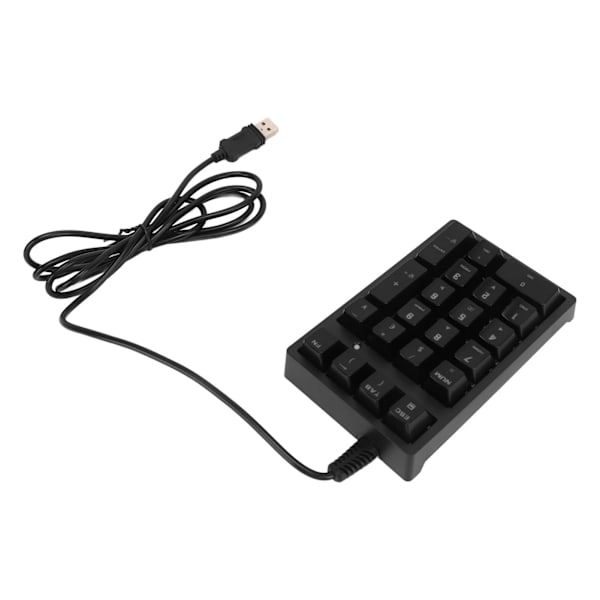 Mekanisk numerisk tastatur Trådløs 21 taster Blå bryter Farge LED USB Bærbar K21 Numpad for bærbar PC