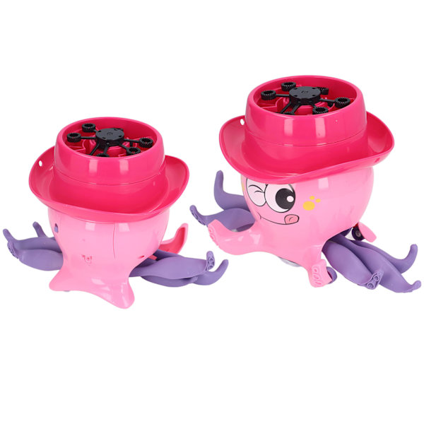 Bubble Machine Rechargeable Creativity Octopus Shape Automatic Bubble Blower for 3+ Years (Pink)