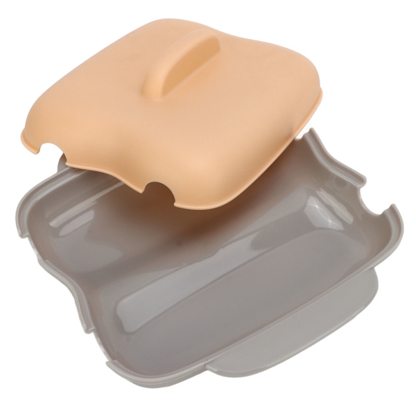 Mikrovågsugn Majskokare Livsmedelsklass PP Ingen BPA Mikrovågsugn Bärbar 2 majskolvar Ångkokande köksredskap med handtag Beige