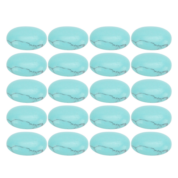 20 stk Naturlige ovale flade ryg cabochons 18x13 mm ægformet turkis til smykker håndværk perlefremstilling