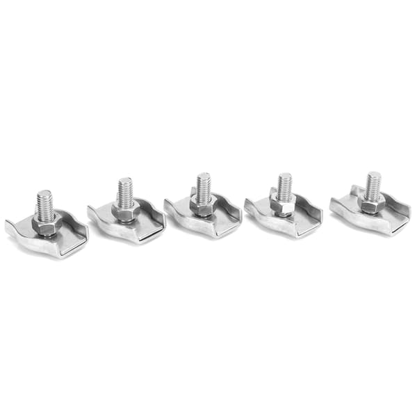 5 st. Repklämma Simplex Rostfritt Stål Marin Maskinvara Fixering för Skogsbruk 8mm/0.31in