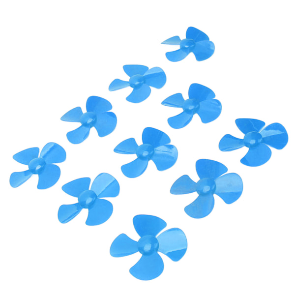 10 kpl 80 mm 4-lapainen potkuri Muovi DIY pyörivä lelu malli tarvikkeet 2 mm reiällä XR‑149Blue