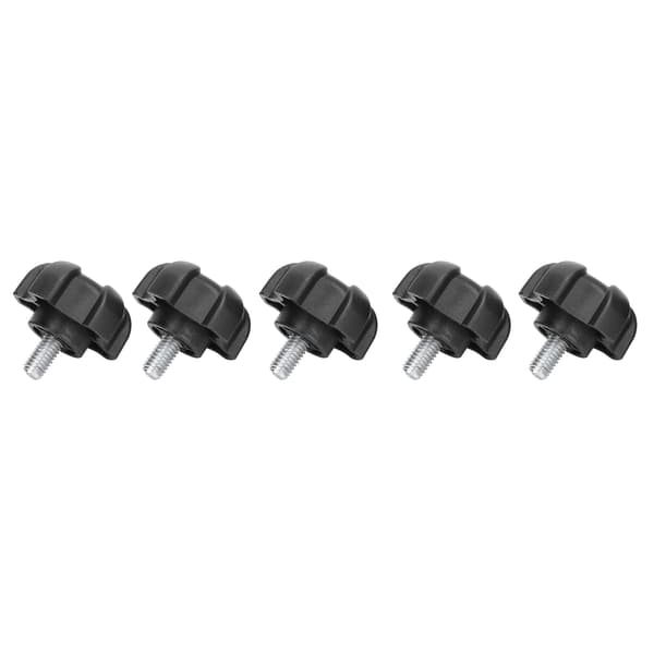 5pcs Adjustable Knob Bolt Plastic Five-Star Head Hand Twist Screw Clamping Handle M6 10mm