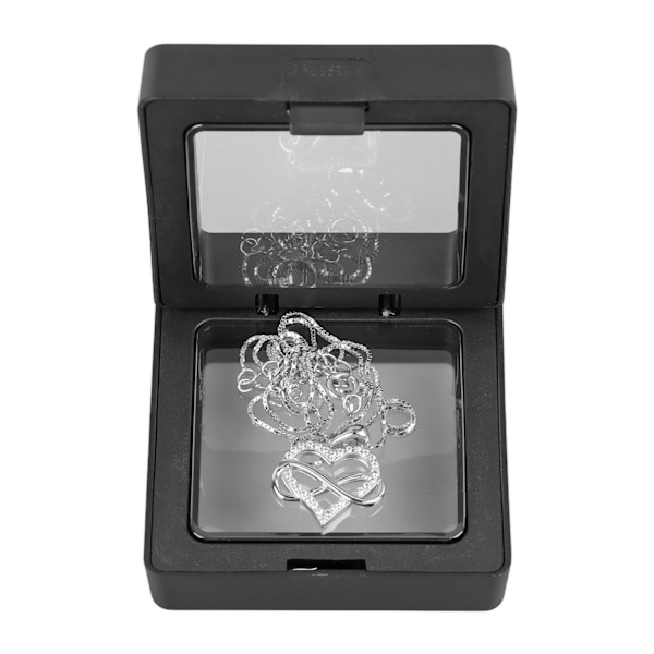 Kvinna Sterling Silver Nyckelbenshalsband Hjärta Oändlighetsformade Utsökt Smycken Hängsmycke Halsband