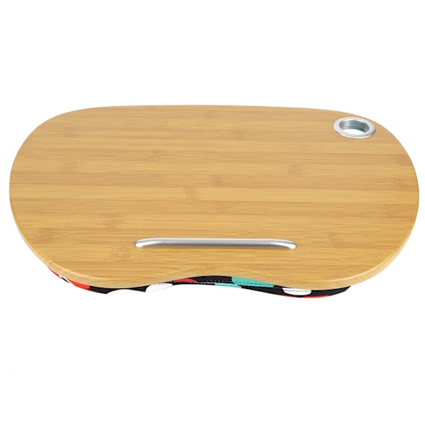 Multifunksjonelt mini bærbart bordstativ for laptop med pute Sengestøtte for hjemmekontoret (Blomstermønster)