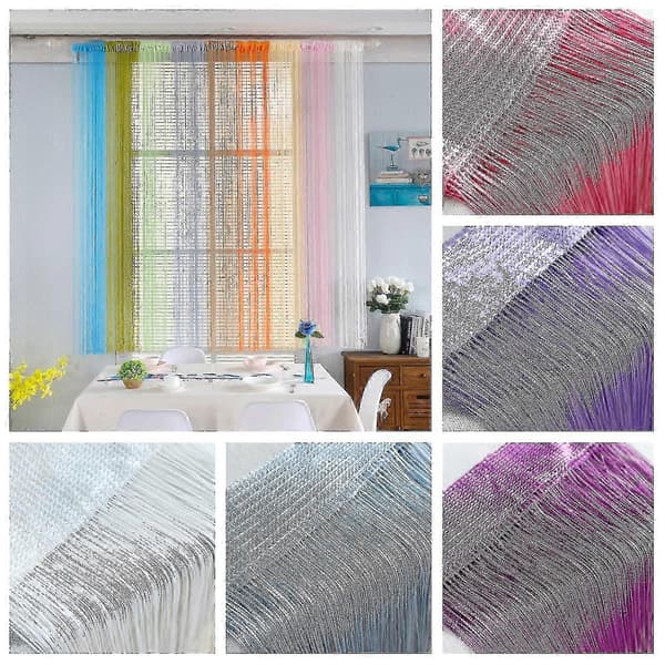 Dekorativ polyester duskegardin for stueveggvindusdørpaneler, egnet for studenthjeminnredning med stanglommedesign Red