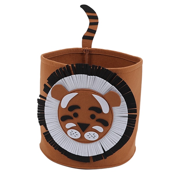 Bomullstvättkorg Förtjockad Tecknad Djur Barnleksaker Hushållsskräp Smutsiga kläder Förvaringshink 30x27cm Tiger Face