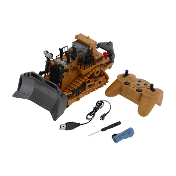Fjärrkontroll för larvband i skala 1/24 Frontlastare Leksak Barns plastskyffel Laddare elektrisk traktor