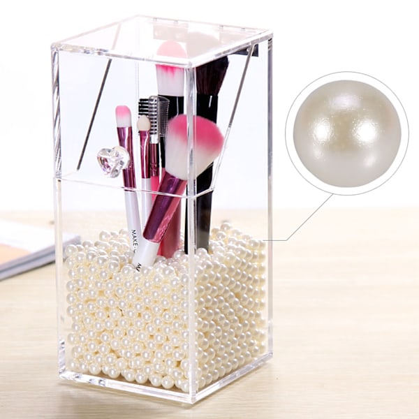1300 st/påse konstgjorda pärlor dekoration för borsthållare Makeup Organizer (vit)