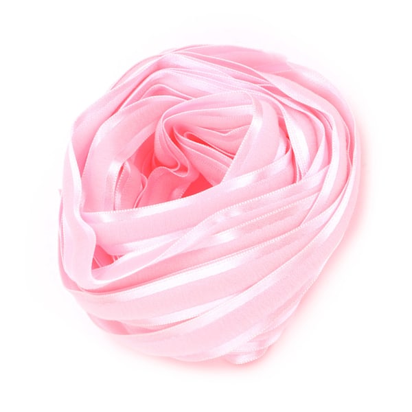 Tygbandsbredd 1,5 cm Längd 9 meter Flexibelt presentinslagningsband för bröllopsfest Handgjort (Rosa Färgnummer 5)