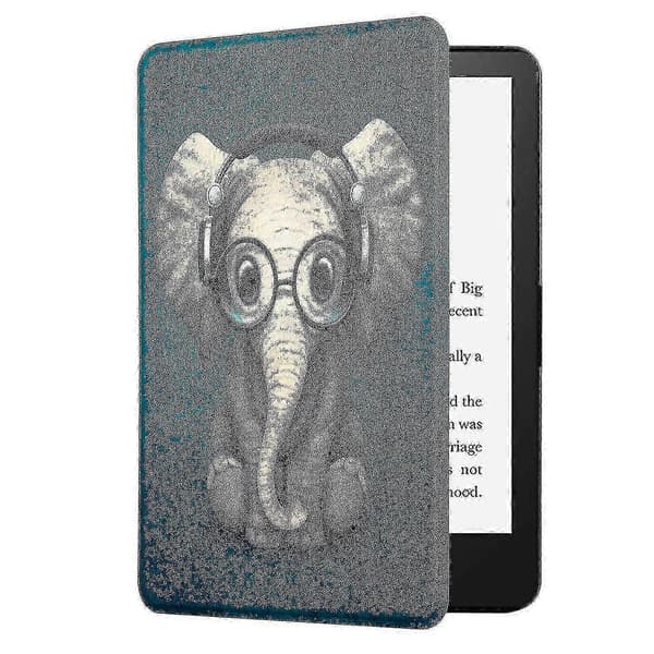 Smart Wake-Sleep-etui til Kindle Paperwhite 6 tommer (2012-2016 versioner) 03 Elephant Paperwhite 5th 6th 7th Gen