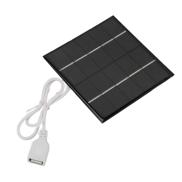 1,2W 5V Mini USB Solcellepanel Bærbar Lettvekt Polykrystallinsk Silikon Liten Solcellepanel for Mobiltelefon