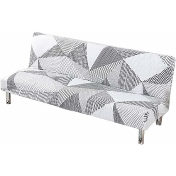 Armløs sofabetræk 3-personers stretch-sofabetræk 180-210 cm (Trian-mønster)