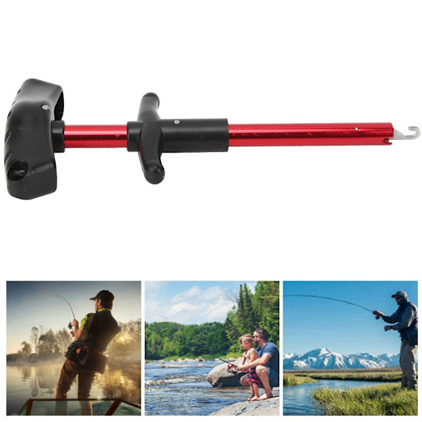 Rostfritt stål T Shape Fish Hook Remover Lure Havsfiskeredskap Tillbehörsröd