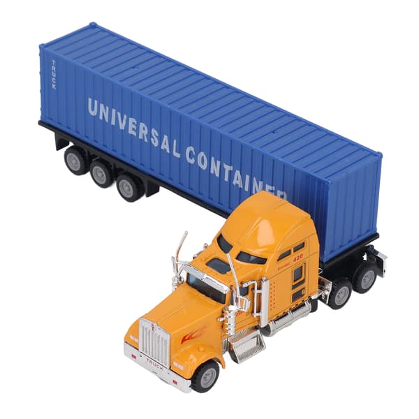 1:65 Containerbil Lekebil Legering Shell Vivid Container Traktor Trailer Modell Lekebil for barn Gutter Jenter Barn