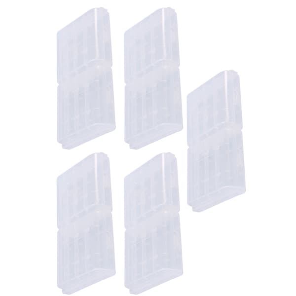 Multifunktionell transparent plastbatteriförvaringslåda - 10 st