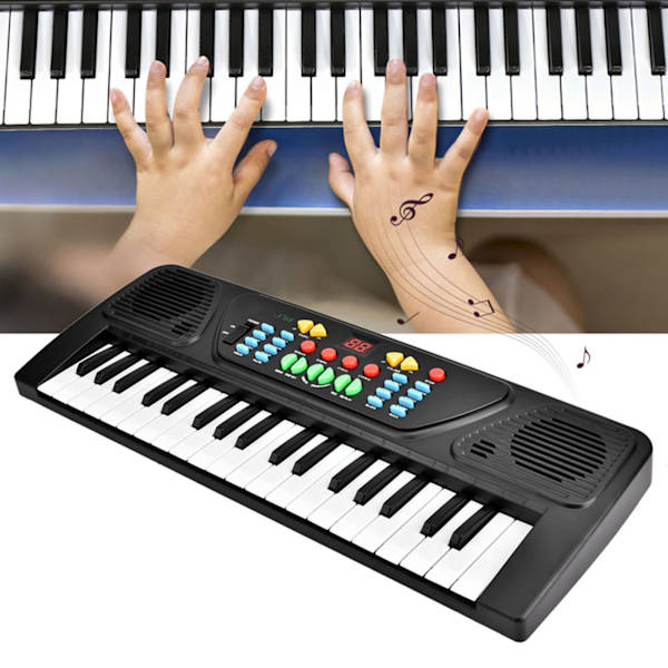 37-tangenter USB elektrisk pianotangentbord Digital instrumentleksak för barn med mikrofon