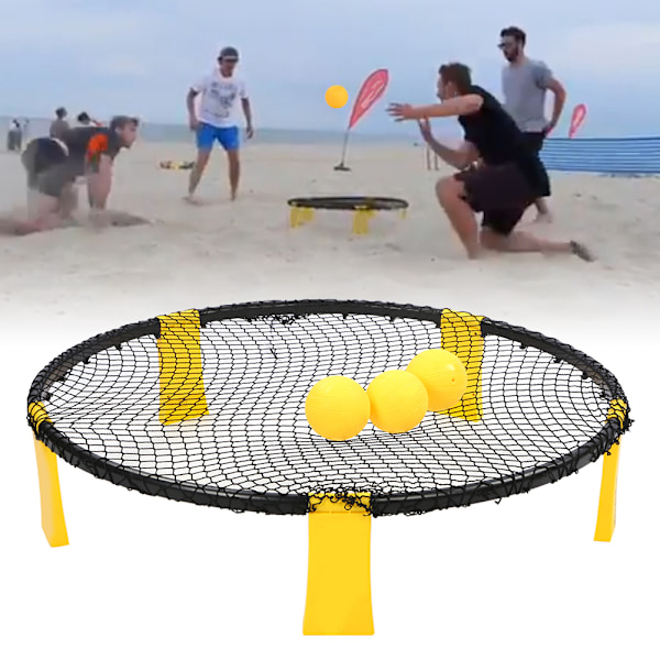 Mini rantavolleyball-setti pumppulaitteella vapaa-ajan hauskaa varten Fitnessparty