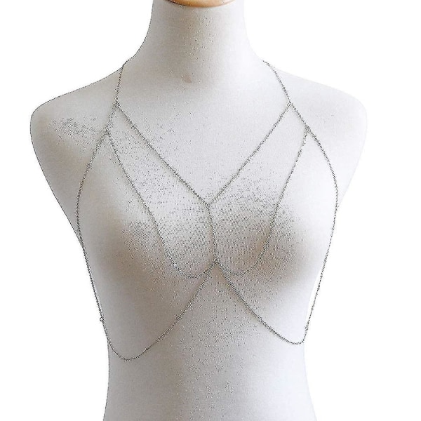 Enkel Street Style Kläder Geometrisk Sexig Body Chain Silver