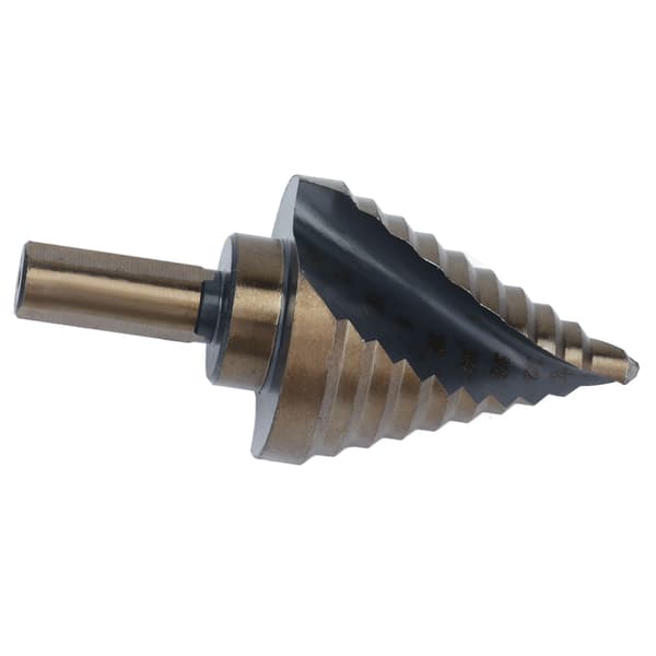 Spiral Step Drill 10 Size Dark Yellow High Speed Steel Fluted Step Drill Bits